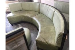1 x Luxury Upholstered Curved Seating Area - Recently Removed From Nobu - Dimensions: W285 x D62cm x