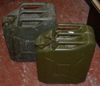 3 x Military Style Fuel Jerry Cans - 20 Litre Capacity - Ref: KH045 / SHD/CN - CL168 - Location:
