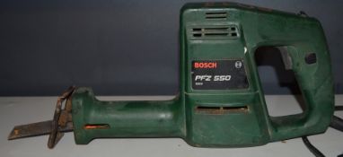 1 x Bosch Reciprocating Saw - Model PFZ550 550w - 240v - Ref: KH029 / SHD - CL168 - Location: