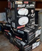 6 x EI Professional Heat Alarms Model: EI 144 - Unused Boxed Stock - Ref: KH223 / SHD - CL168 -
