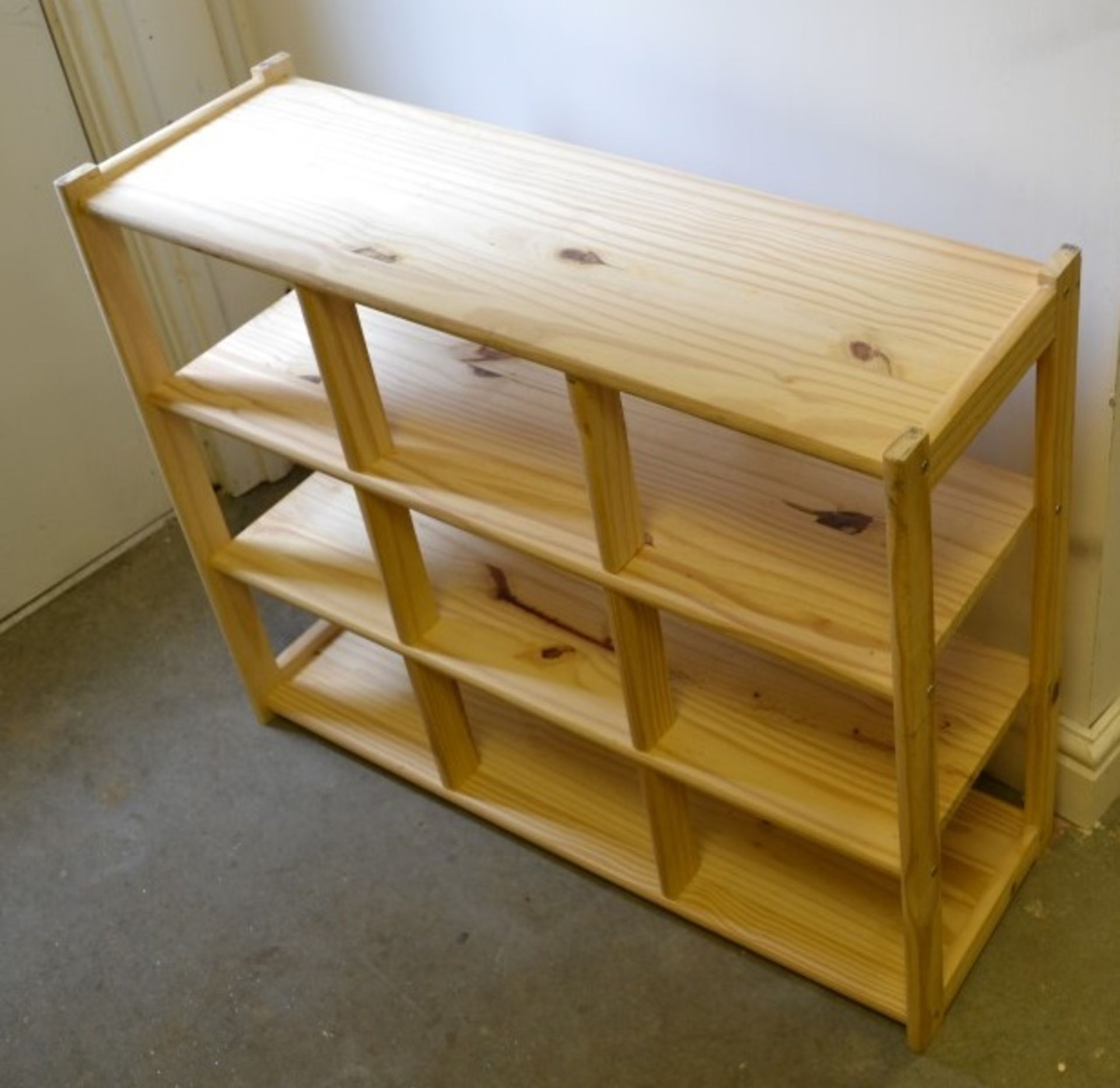 1 x Wooden Shoe Rack - From A Clean Manor House Environment In Good Condition - Dimensions: W84 x - Image 2 of 2