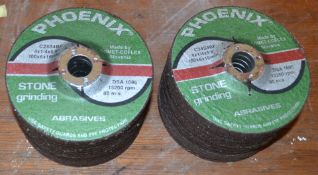 22 x Phoenix Stone Grinder Discs - Preowned, Unused - Ref: KH224 / SHD - CL168 - Location: