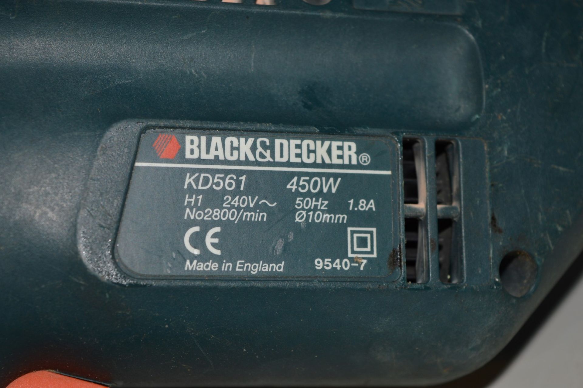 1 x Black & Decker Hammer Drill - Model KD561 - 240v - Ref: KH028 / SHD - CL168 - Location: - Image 3 of 3