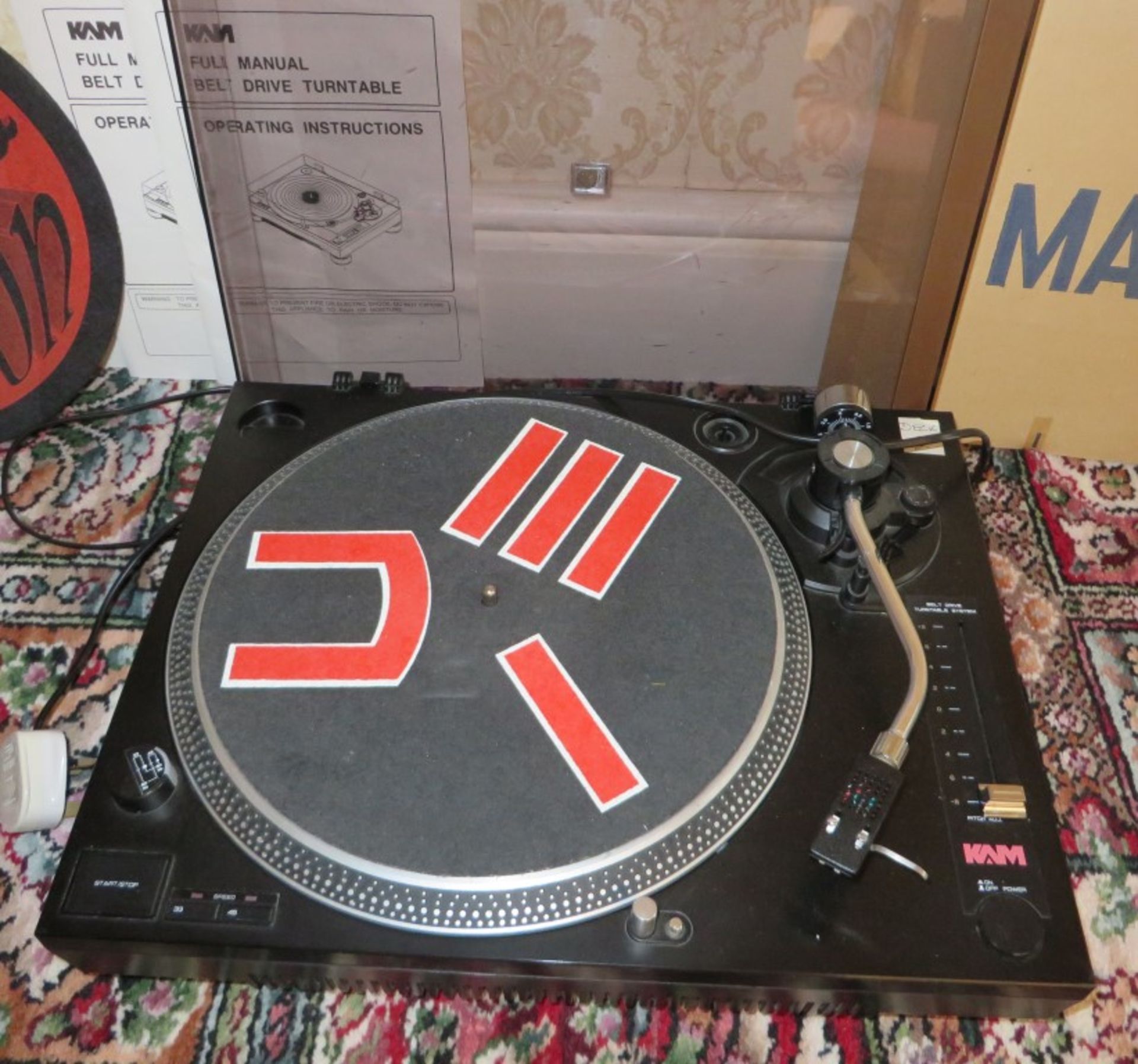 A Pair Of KAM Branded Full Manual Belt Drive Turntables / Decks - Both Preowned In Working Condition - Image 2 of 5