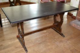 5 x Assorted Dark Wood Bistro Tables - From A Country Hotel & Restaurant Environment - CL168 -