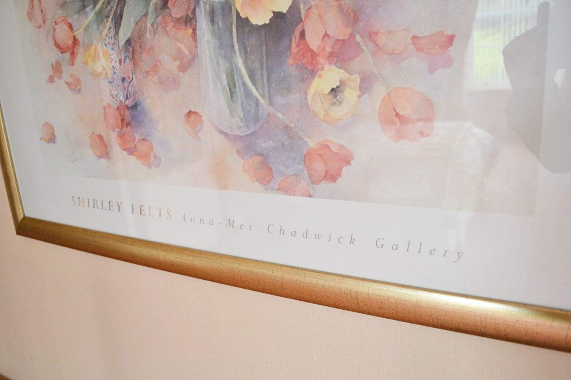 1 x Large Framed Floral Art Print - From A Clean Manor House Environment In Good Condition - - Image 2 of 2