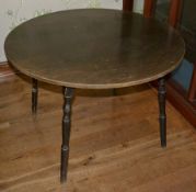 2 x Wooden Tables - 1 x Square, 1 x Round - Both From A Country Hotel & Restaurant Environment -