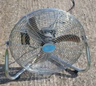 1 x 18" High Velocity Circulating Fan - Ref: KHF314 / CN2 - Chrome Finish, UK Plug - Preowned,