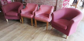 4 x Pink Chairs - Includes 2 Medium & 2 Small - CL168 - Ref 2109 - From A Country Hotel & Restaurant
