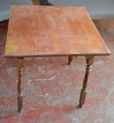 6 x Square Wooden Bistro Tables - From A Country Hotel & Restaurant Environment - Dimensions: 68 x