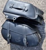 A Pair Of Leather Motorbike Saddlebags By Held - Ref: KHF311 / CN2 - Dimensions: 55 x 23 x H30cm -
