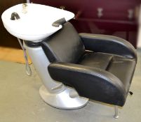 1 x Proffesional Salon Hair Wash Station, Including Chair And Basin With Hose - Preowned, Sold As