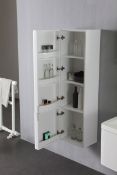 1 x White Gloss Storage Cabinet 120 - B Grade Stock