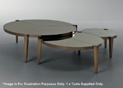 1 x FENDI Regina Coffee Mirrored Table Top - Dimensions: 120cm, Thickness 4.2cm - Ref: 4887171 -