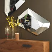 1 x CATTELAN Diamond Mirror - Italian Made - **Read Description* - Dimensions: 39" W X 2" D X 63"