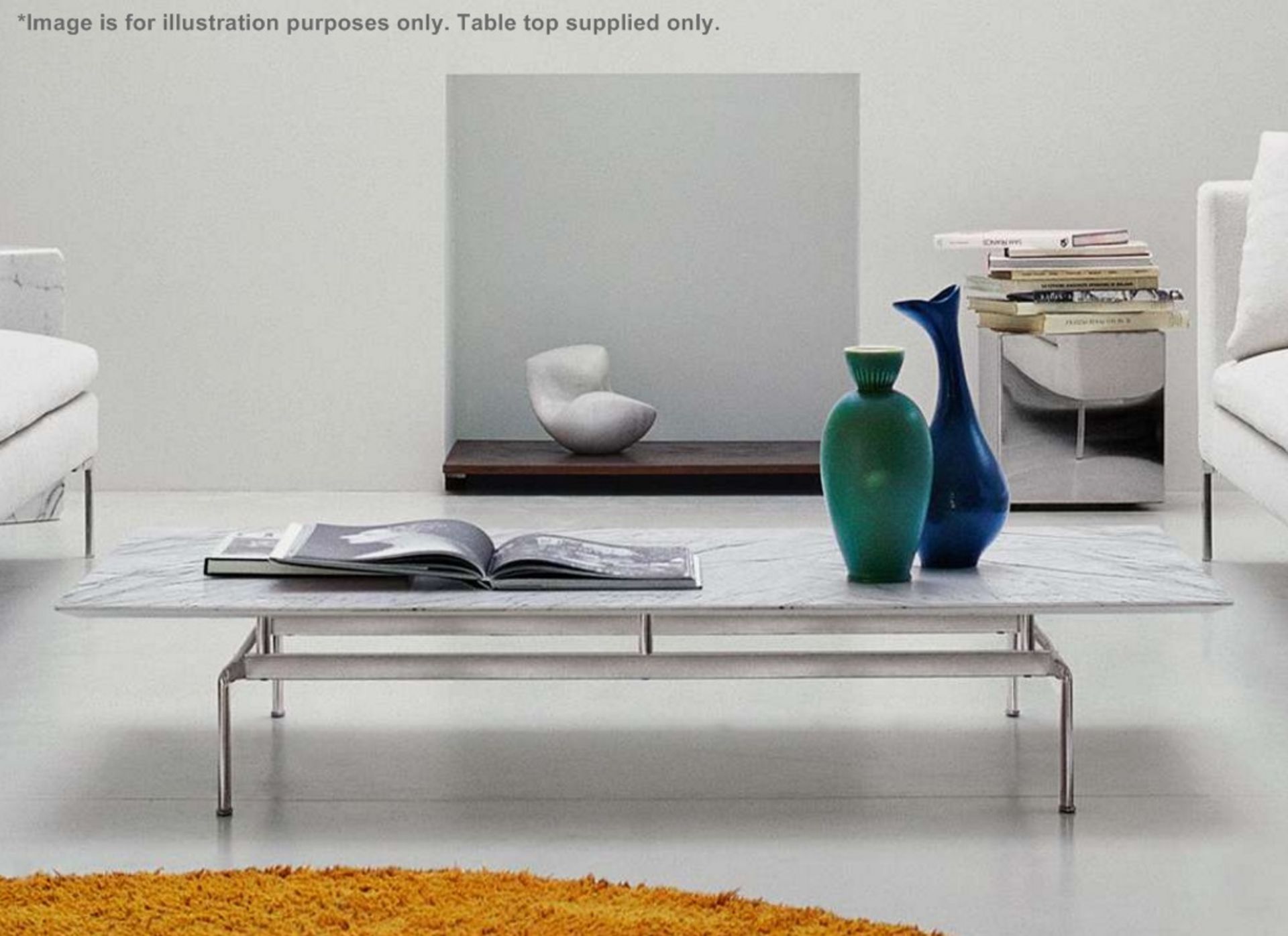 1 x B&B ITALIA "Diesis" Solid Marble Table Top - Dimensions: 190 x 97cm - Ref: 5187080 - Still