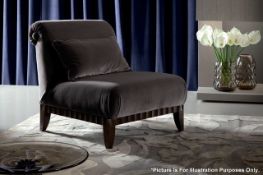 1 x GIORGIO COLLECTION "Absolute" Occasional Chair, Ritchly Upholstered In A Chocolate Brown