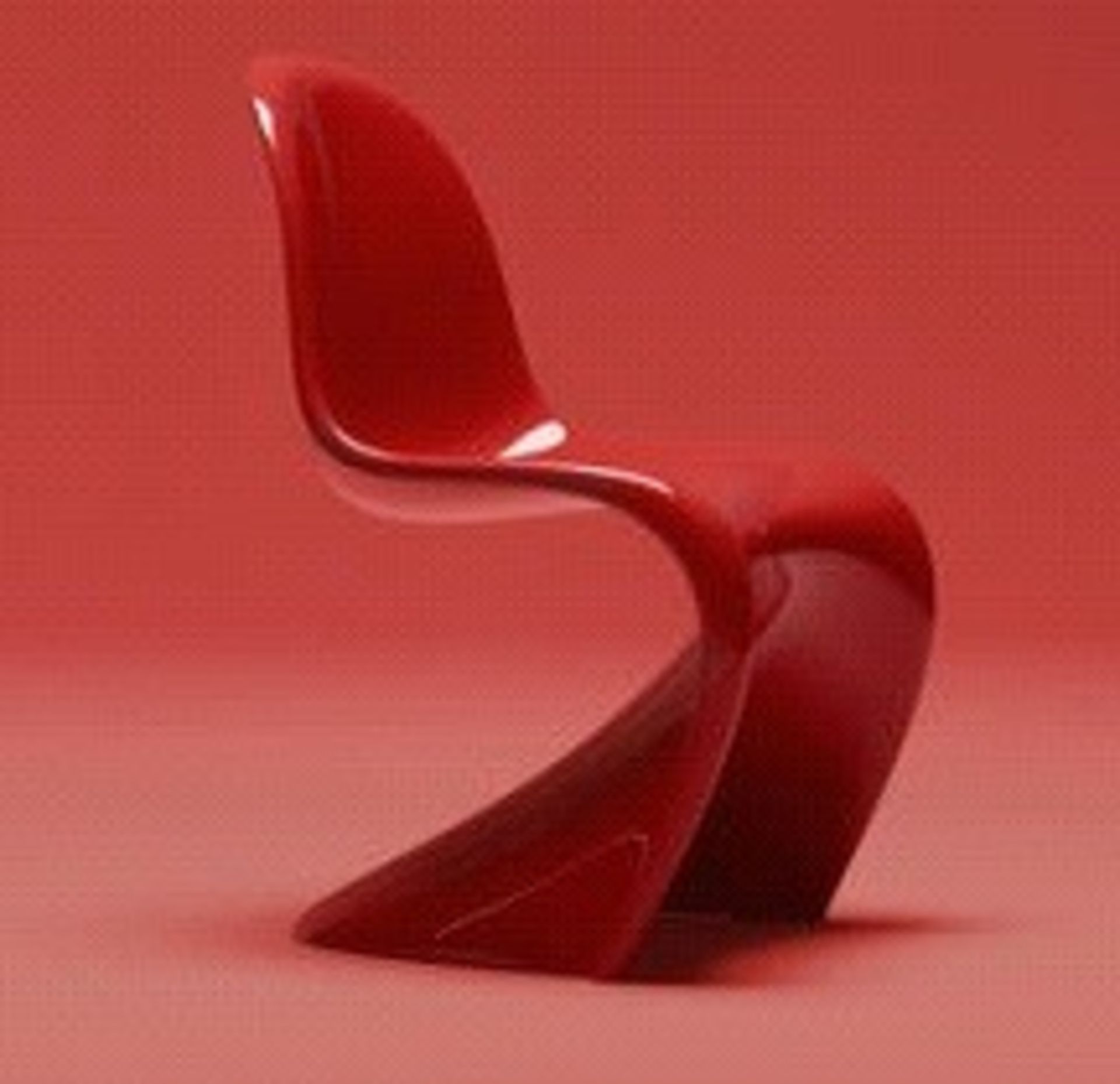 1 x VITRA Panton Chair In Classic Red - Measurements: W50 x D60 x H83cm, Seat Height: 41cm -