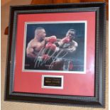 1 x Genuine Framed MIKE TYSON Hand Signed Photo - Guarantee Of Authenticity On Back - Autographed