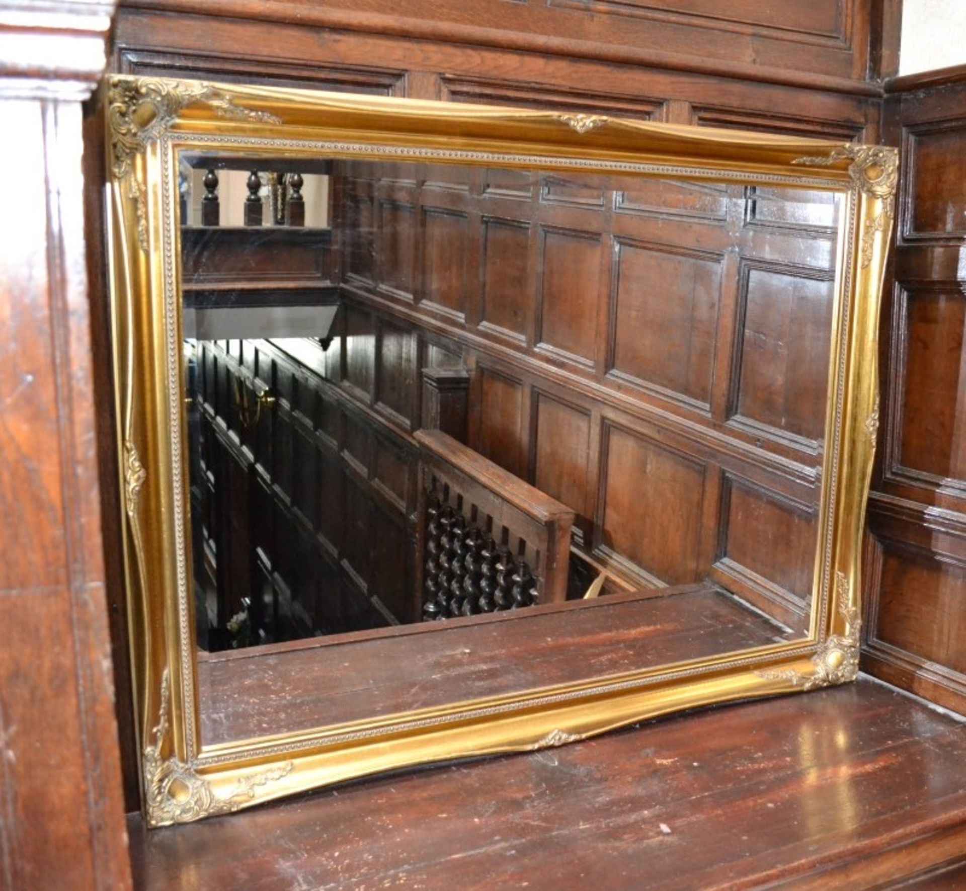 1 x Very Large Gilt Framed Mirror - From A Grade II Listed Hall In Great Condition - Dimensions: