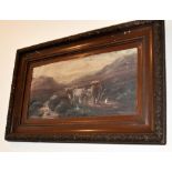 1 x Original Oil On Canvas Painting Depicting Cattle By A Lake - Signed By The Artist *Pictures To