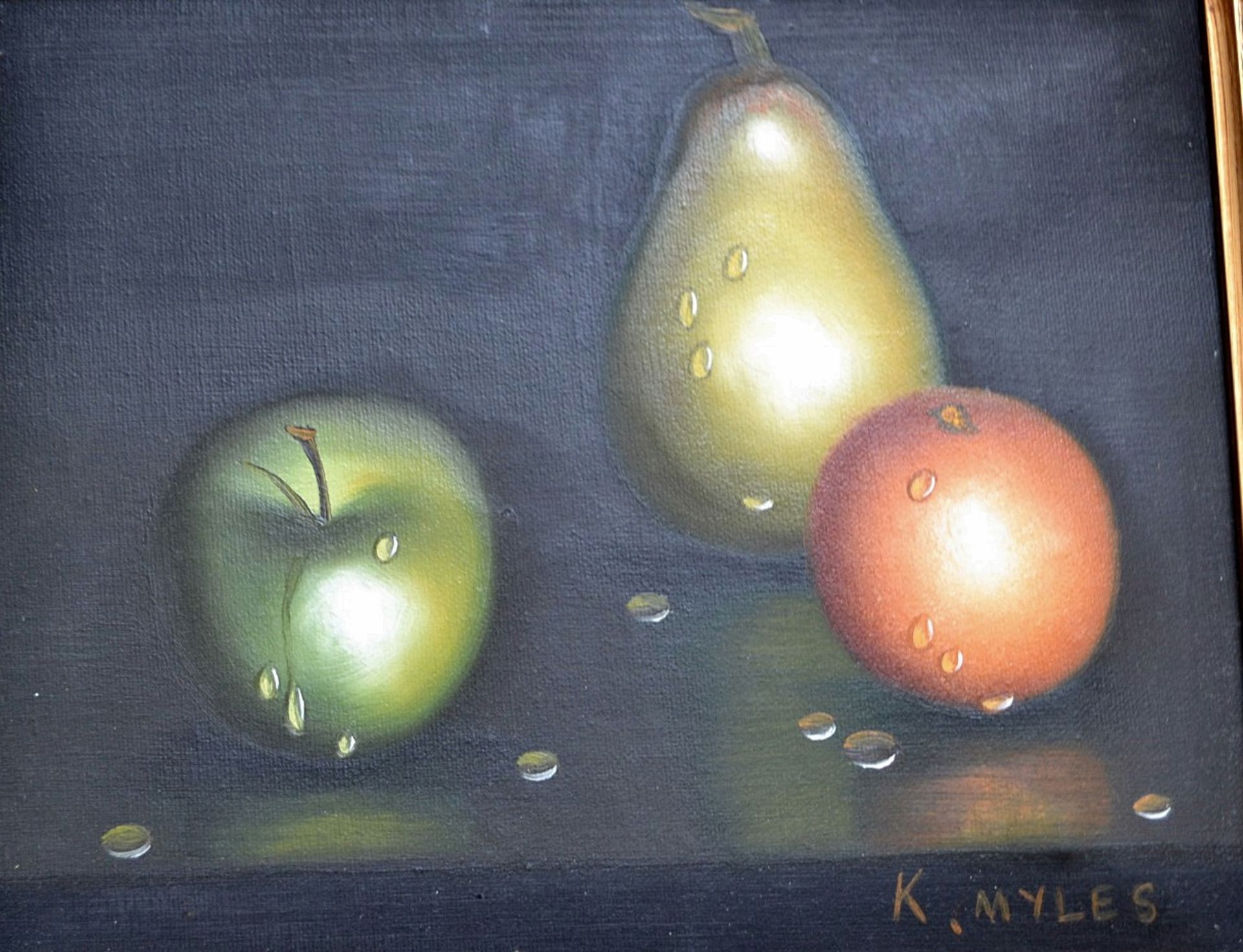 1 x Original Oil On Canvas Painting By K Myles - From A Grade II Listed Hall In Good Condition - - Image 2 of 4