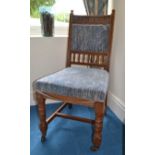 1 x Antique Mohogany Chair On Castors - From A Grade II Listed Hall In Fair Condition, With Cosmetic