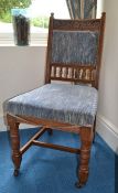 1 x Antique Mohogany Chair On Castors - From A Grade II Listed Hall In Fair Condition, With Cosmetic