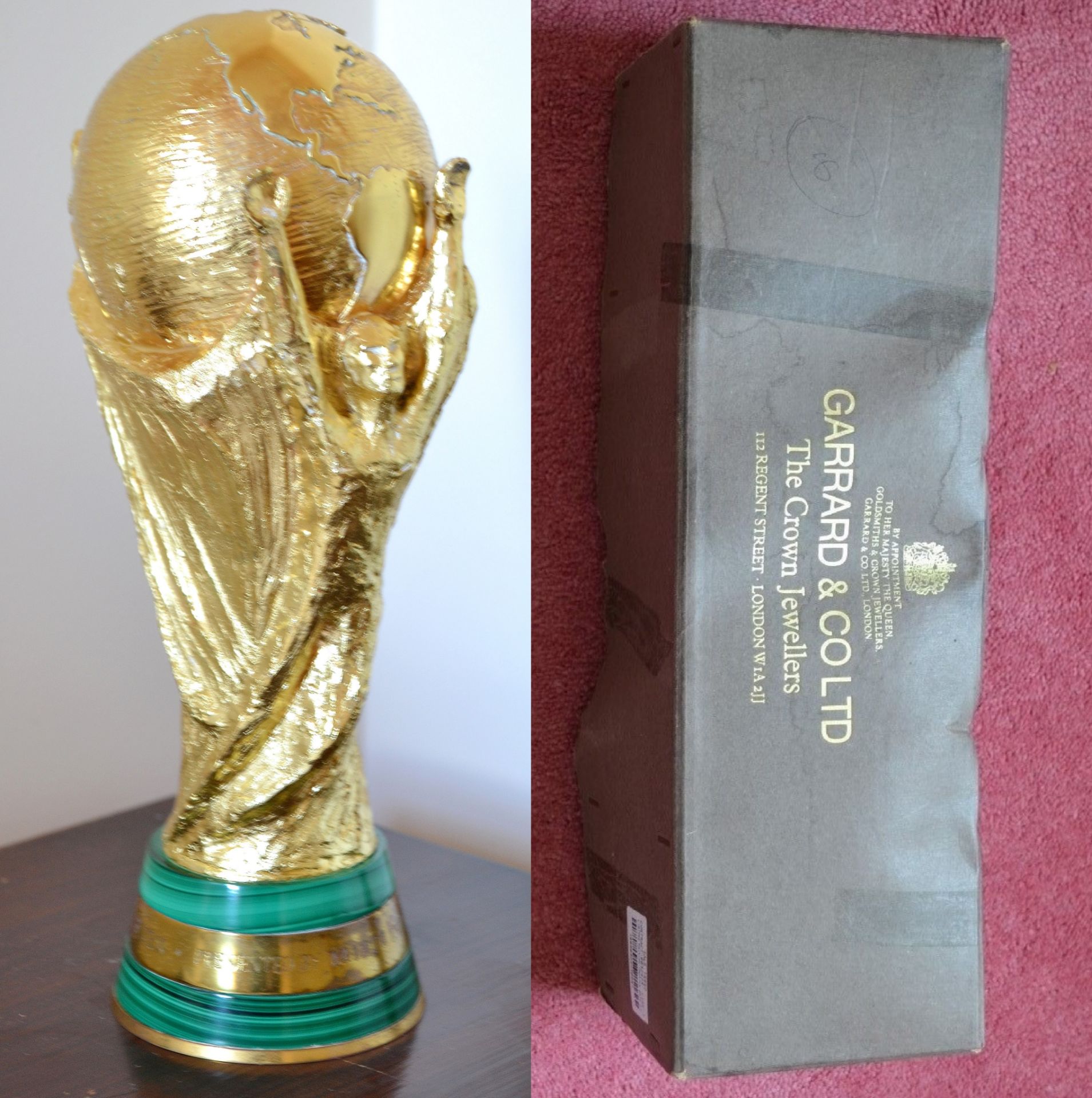 1 x Official World Cup 1:1.3 Scale 27cm Replica By Gerrard & Co. - Gold Plated - No.8 Of Only 10