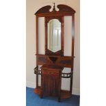 1 x Antique Victorian-Style Mahogany Carved Hall Stand - From A Grade II Listed Hall In Good