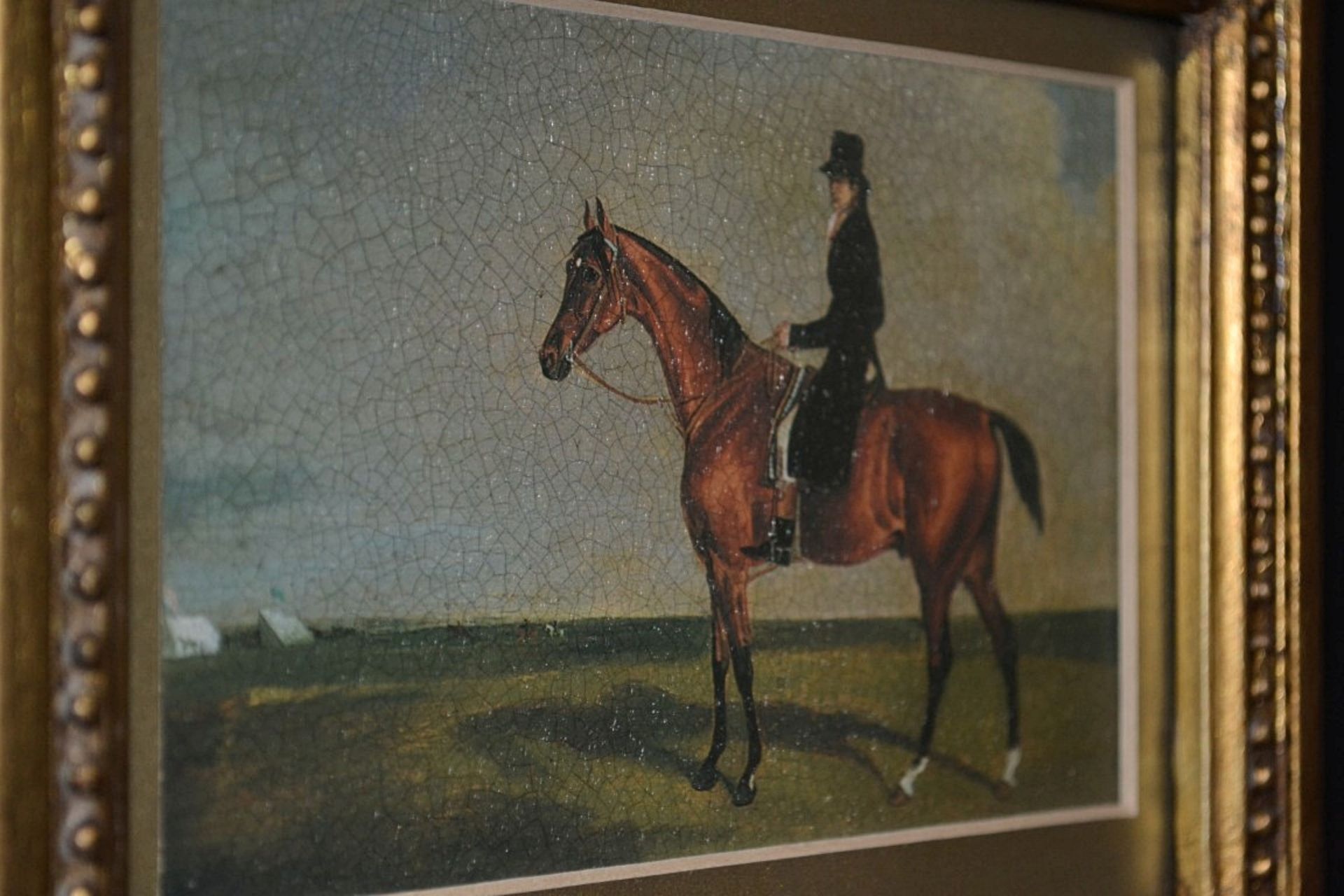 1 x Framed Picture Of Rider On Horseback, Produced By Carvers & Guilders - From A Grade II Listed - Image 2 of 3