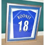 1 x Wayne Rooney Framed And Mounted Signed Football Shirt - From A Grade II Listed Hall In Good