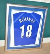 1 x Wayne Rooney Framed And Mounted Signed Football Shirt - From A Grade II Listed Hall In Good