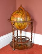 1 x Globe Minibar Drinks Trolley - From A Grade II Listed Hall - Lavishly Decorated All Over