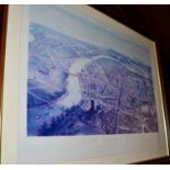 1 x Framed Print Featuring A Mid 19th Century Overhead View Of Chester Inscribed "To The Citizens Of