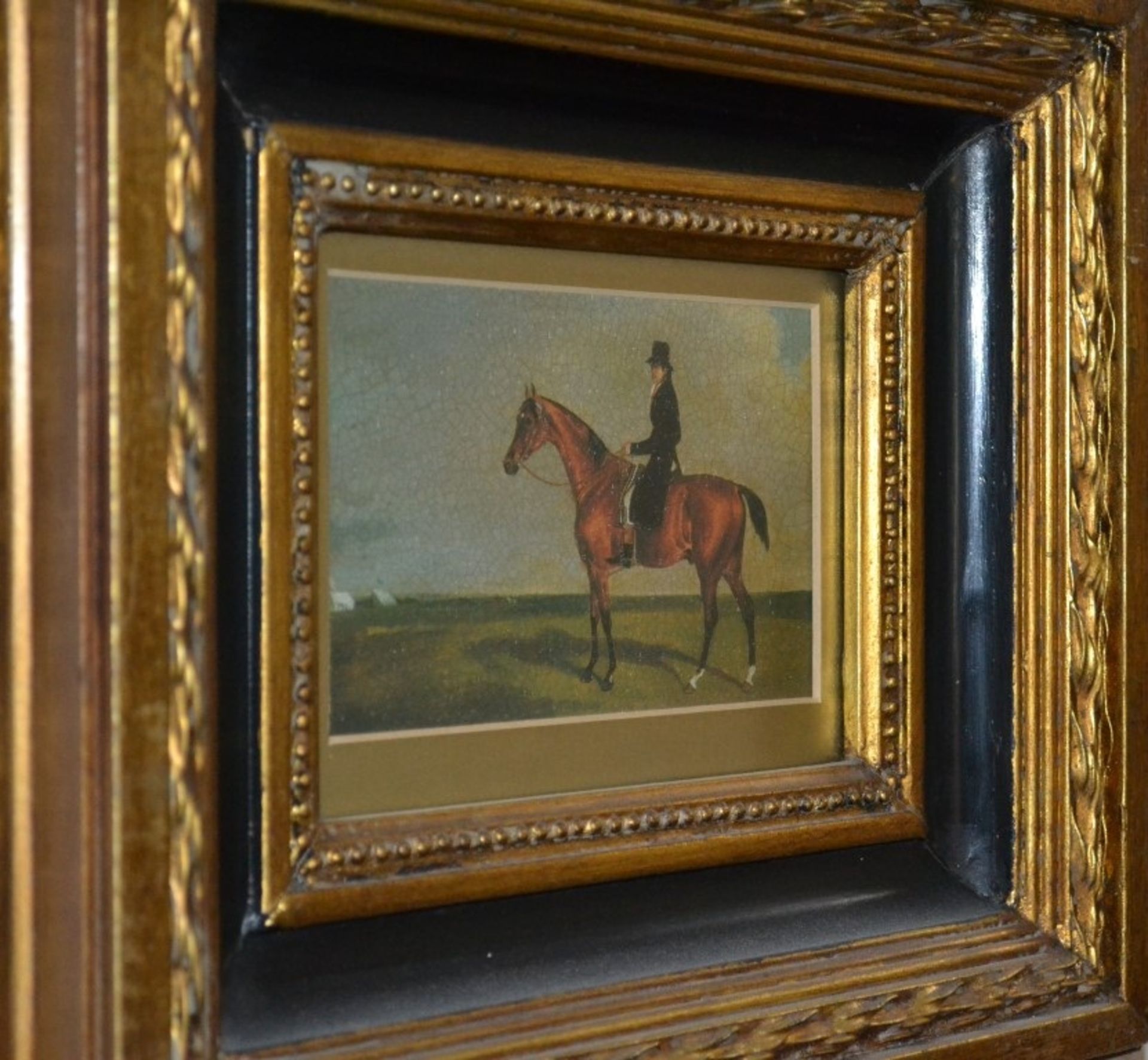 1 x Framed Picture Of Rider On Horseback, Produced By Carvers & Guilders - From A Grade II Listed - Image 3 of 3