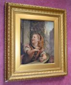 1 x Original Oil Painting By Philip Hoyll Depicting A Young Girl - Circa 1816 - From A Grade II