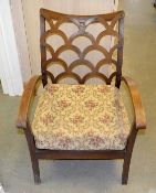 1 x Vintage Chair - From A Grade II Listed Hall In Good Condition - Dimensions: W57 x H73 x D66cm