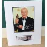 1 x Signed Photograph Of Michael Caine - Mounted / No Frame As Shown - From A Grade II Listed Hall