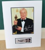 1 x Signed Photograph Of Michael Caine - Mounted / No Frame As Shown - From A Grade II Listed Hall