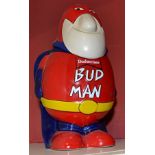 1 x Vintage Budweiser Bud Man Lidded Beer Tankard- From A Grade II Listed Hall In Good Condition -