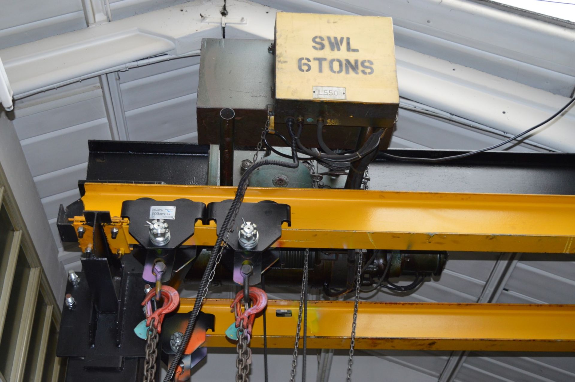 1 x Mercian Dual Rail Overhead Crane - 6 Ton Combined SWL - Fitted With Four Masterlift Type PTM30 - Image 2 of 16