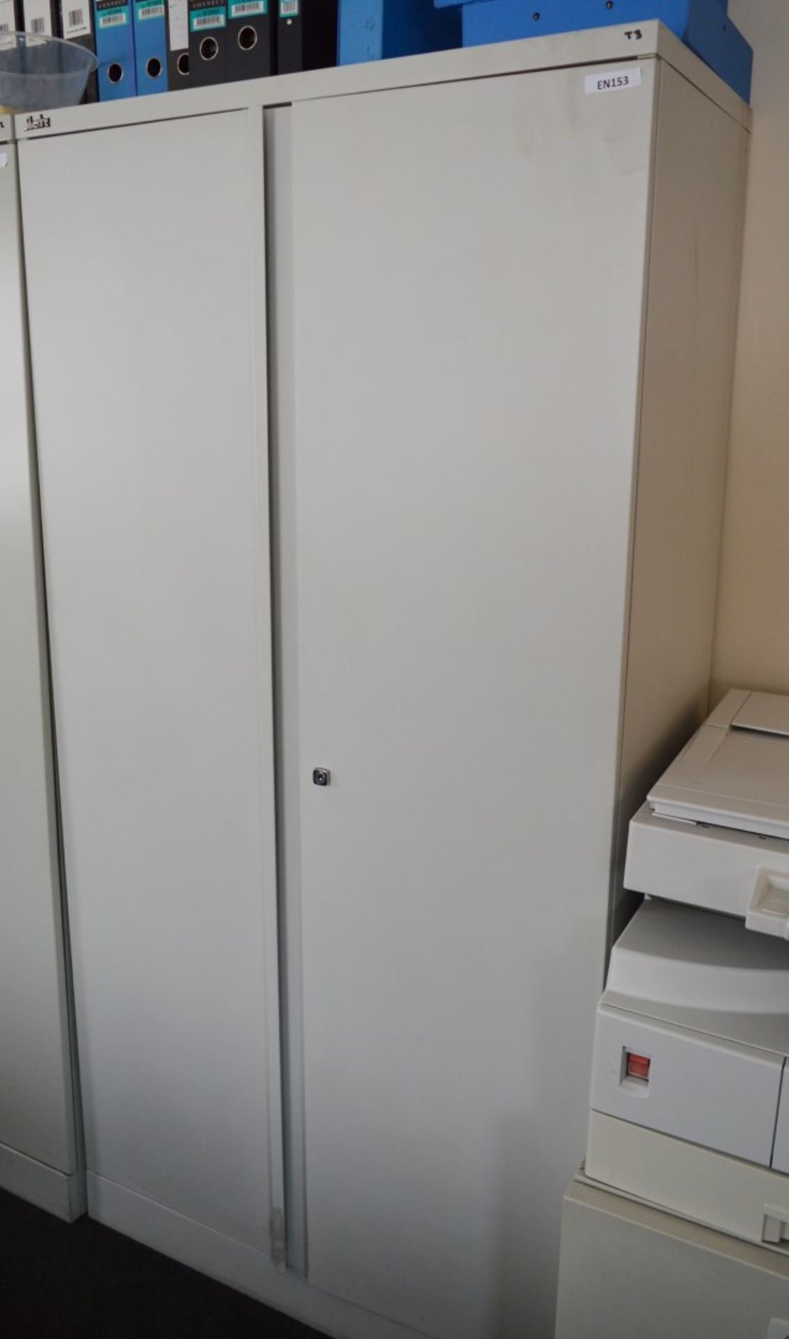 1 x Two Door Office Storage Cabinet With Three Adjustable Internal Shelve - Steel Construction -