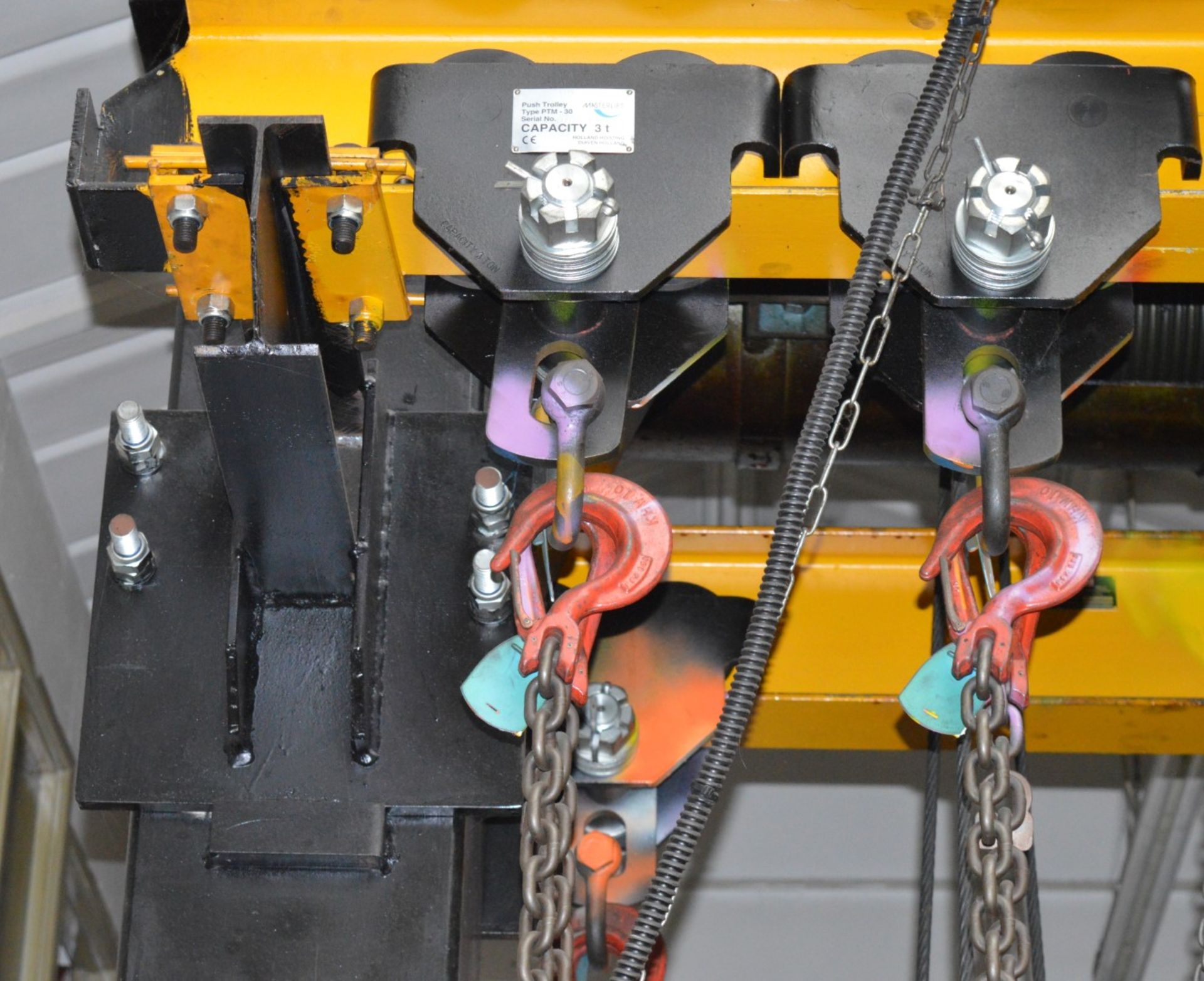 1 x Mercian Dual Rail Overhead Crane - 6 Ton Combined SWL - Fitted With Four Masterlift Type PTM30 - Image 3 of 16