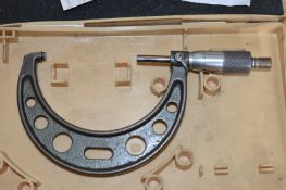 1 x Mitutoyo Outside Micrometer - Includes Case and Paperwork as Pictured - Made in Japan -