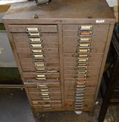 1 x Set of A4 File Drawers With Contents - 42 Drawer Capacity - Contents Include Carbide Turning