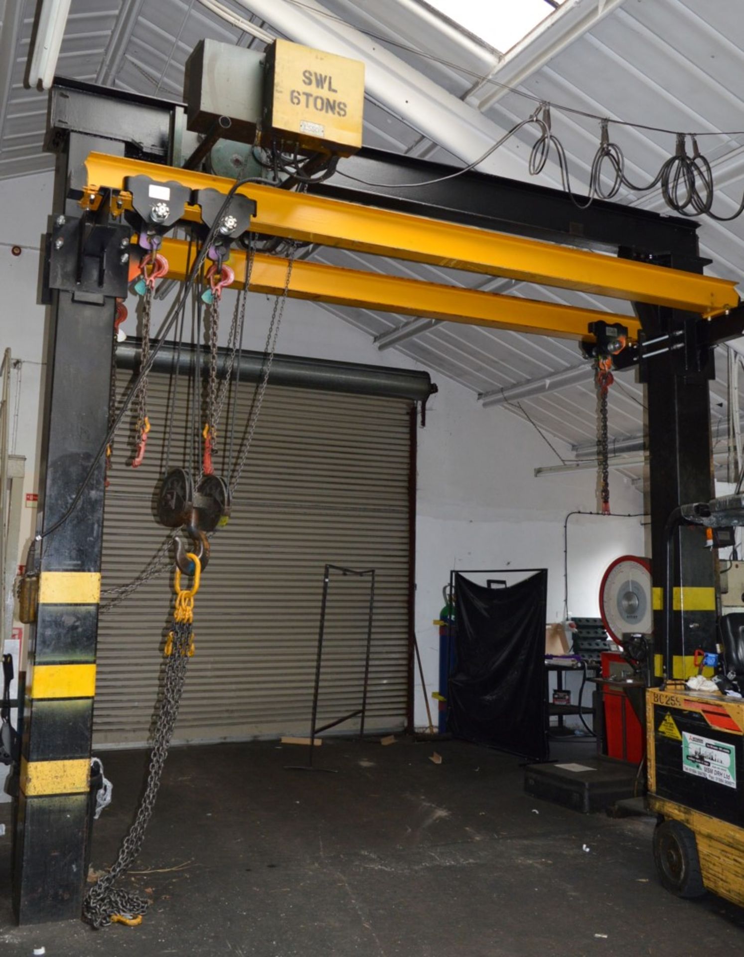 1 x Mercian Dual Rail Overhead Crane - 6 Ton Combined SWL - Fitted With Four Masterlift Type PTM30