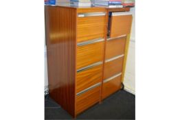 2 x Four Drawer Office Filing Cabinets - CL202 - Ref ENTO - Location: Worcester WR14