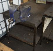 1 x Steel Frame Workbench With Undershelf - CL202 - Ref EN114 - Location: Worcester WR14 - Please