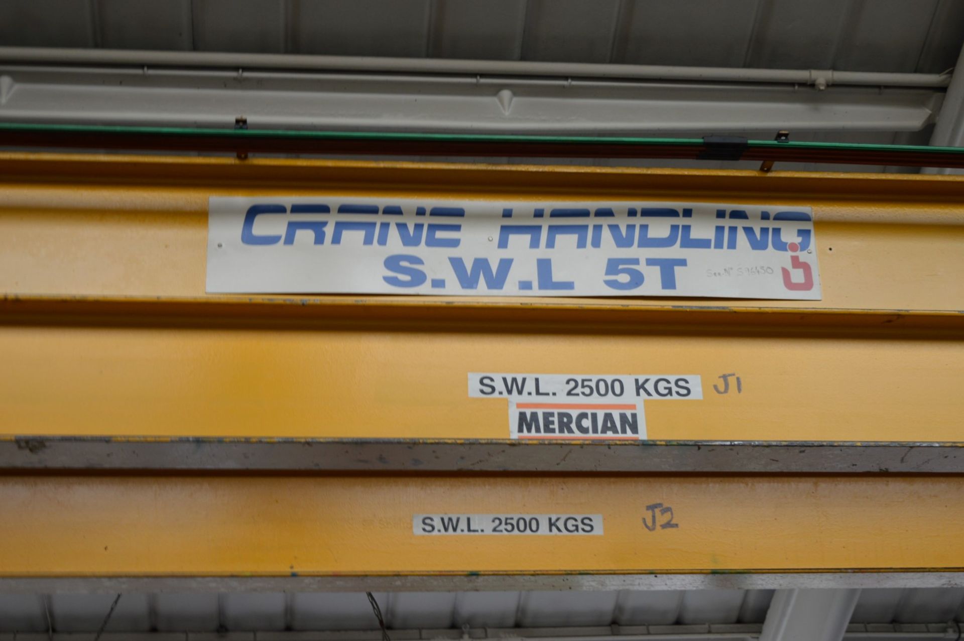 1 x Mercian Dual Rail Overhead Crane - 5 Ton Combined SWL - Fitted With Twelve Masterlift Type - Image 15 of 21